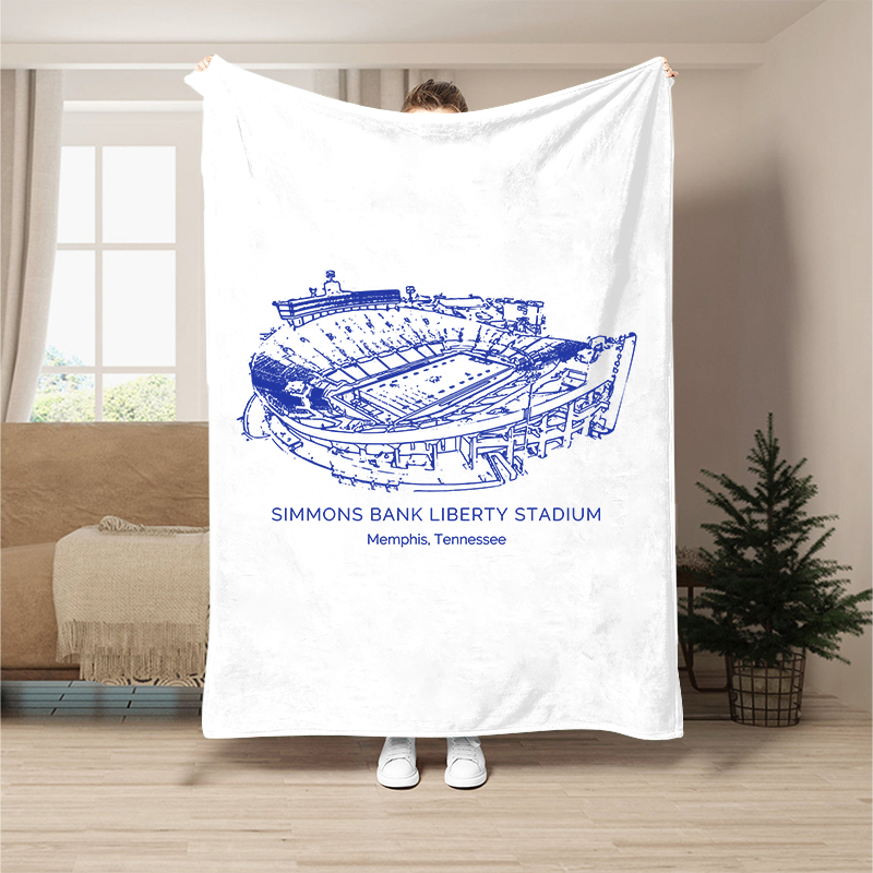 Simmons Bank Liberty Stadium- Memphis Tigers football, College Football Blanket