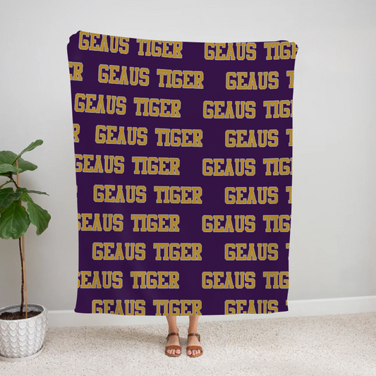 Personalized GEAUS Tiger Bleacher Blanket