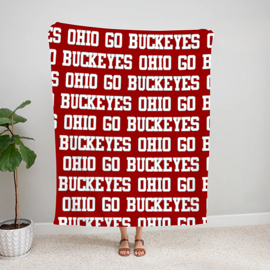 Personalized Ohio Go Buckeyes Bleacher Blanket