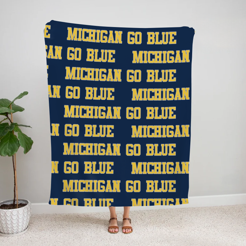 Personalized Michigan Go blue Bleacher Blanket