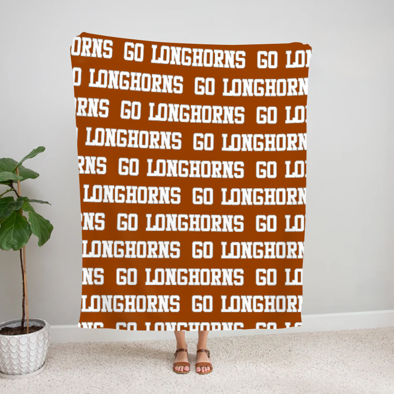 Personalized GO Longhorns Bleacher Blanket