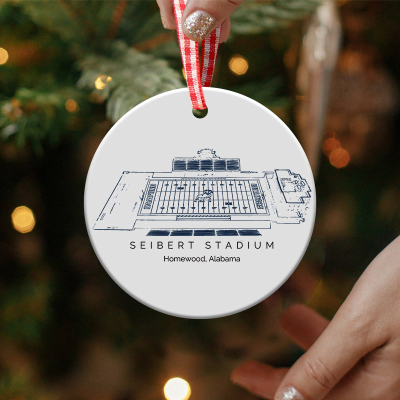 Seibert Stadium - Samford Bulldogs football,College Football Ceramic Christmas Ornament