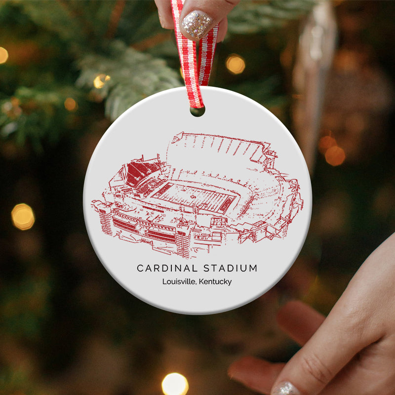 Cardinal Stadium - Louisville Cardinals football,College Football Ceramic Christmas Ornament