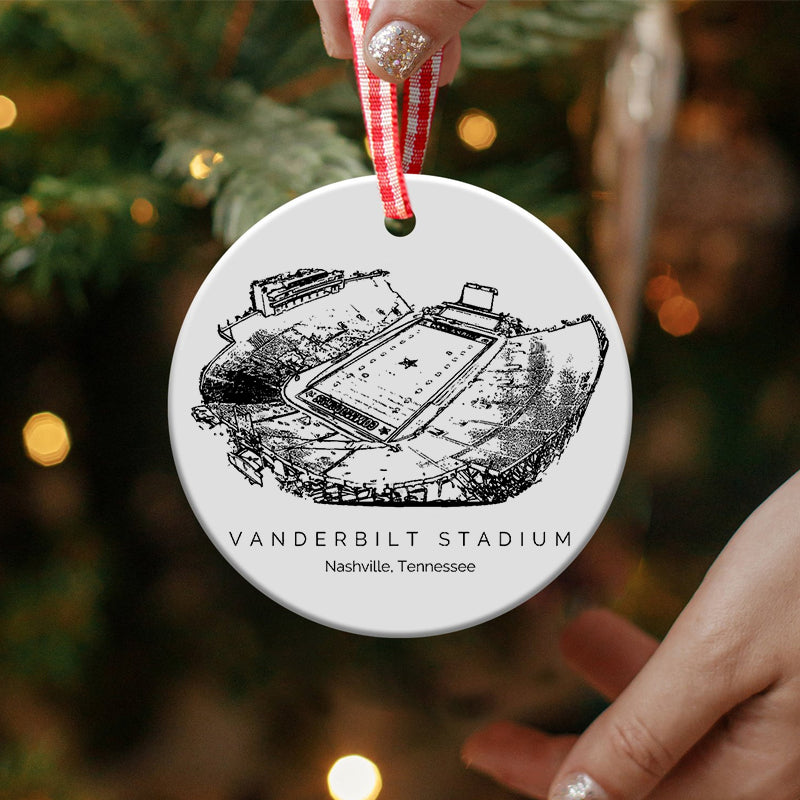 Vanderbilt Stadium - Vanderbilt Commodores football,College Football Ceramic Christmas Ornament