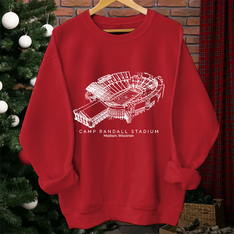 Wisconsin Camp Randall Stadium Unisex Crewneck Sweatshirt