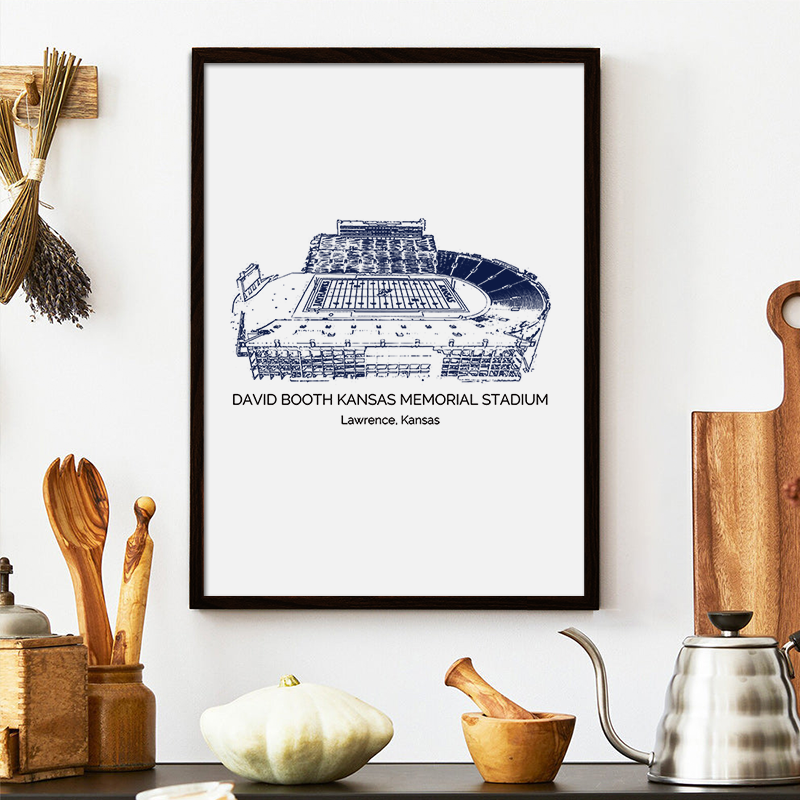 David Booth Kansas Memorial Stadium-Kansas Jayhawks football, College Football Frame