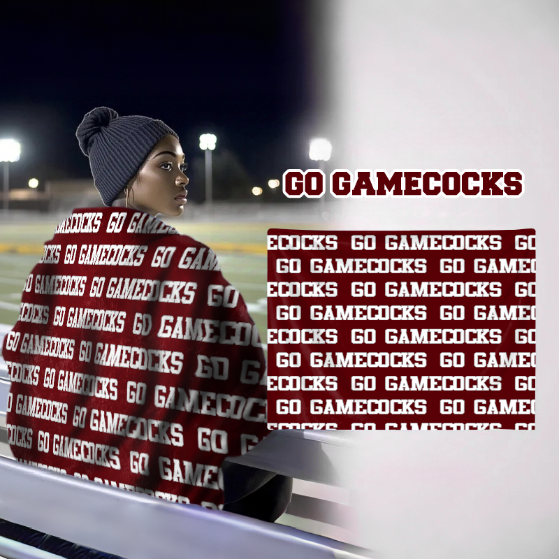 Personalized GO Gamecocks Bleacher Blanket