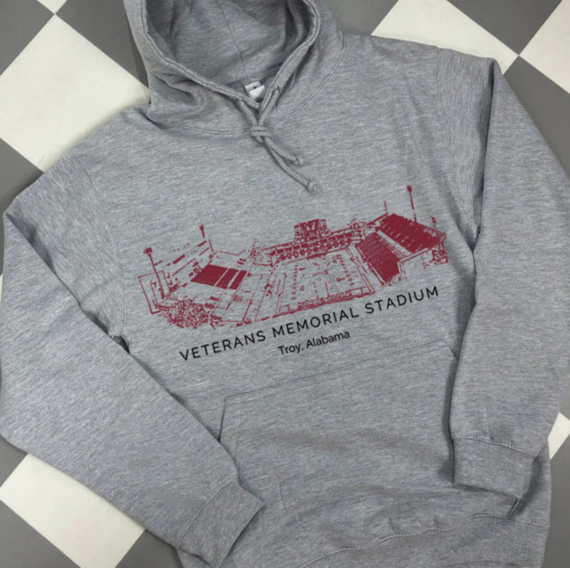 Troy University Veterans Memorial Stadium Unisex Crewneck Sweatshirt