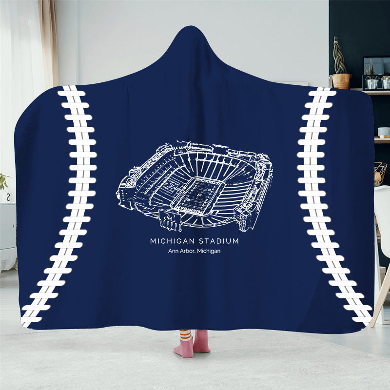 Michigan Stadium - Michigan Wolverines football, College Football Hat Blanket