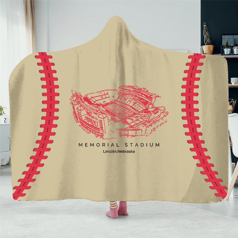 Memorial Stadium (Lincoln) - Nebraska Cornhuskers football, College Football Hat Blanket