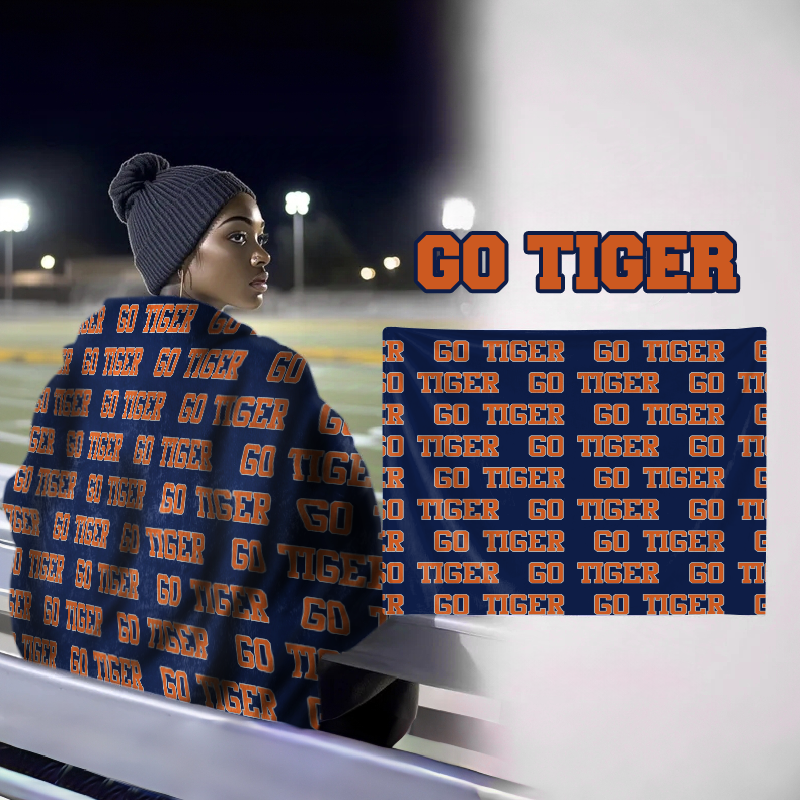 Personalized GO Tiger Bleacher Blanket