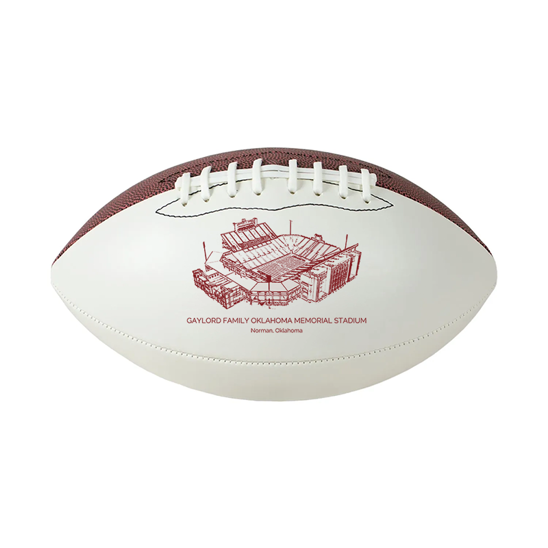 Gaylord Family Oklahoma Memorial Stadium - Oklahoma Sooners football, Stipple Art College Football