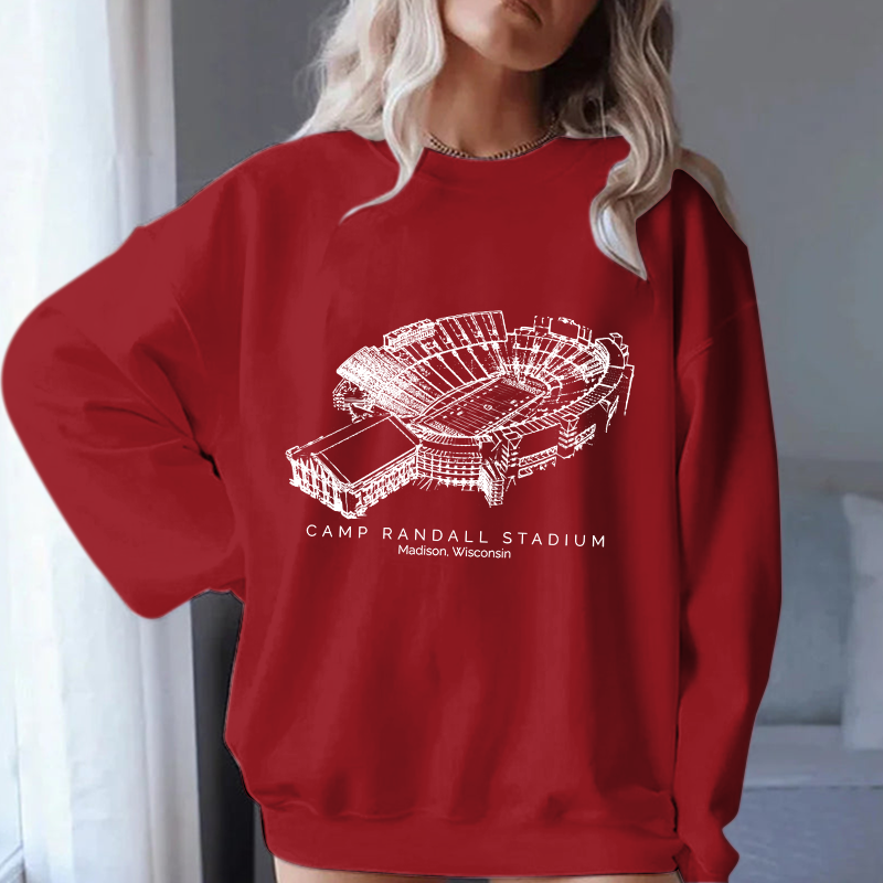 Wisconsin Camp Randall Stadium Unisex Crewneck Sweatshirt