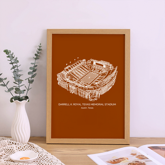 Darrell K Royal-Texas Memorial Stadium - Texas Longhorns football, College Football Frame