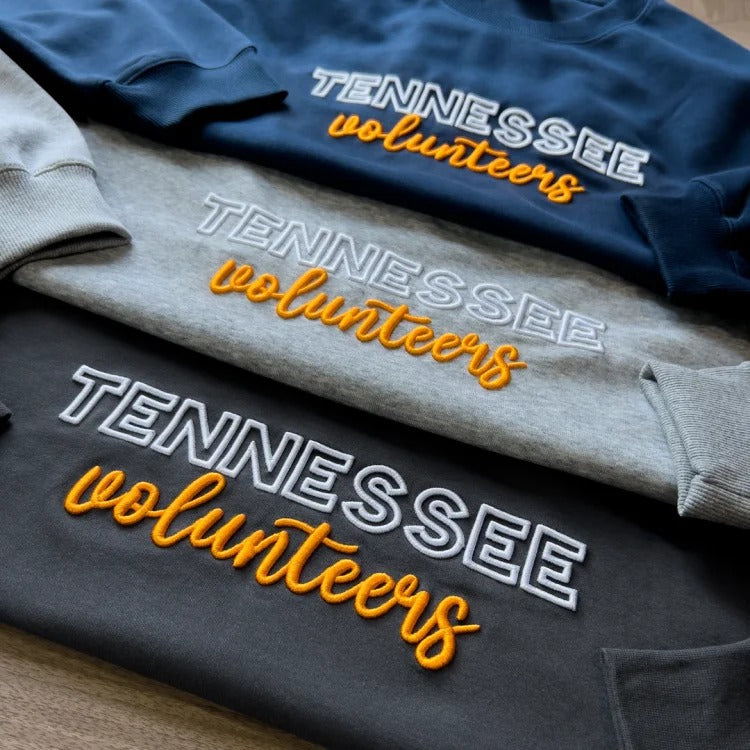 Tennessee Vols PUFF Embroidery Sweatshirt,Tennessee Vols,College Team Sweatshirt,TN Vols Apparel ,Vols,TN Volunteers Gift