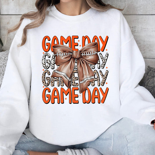 Cleveland Browns Game Day Football Bow-Knot Sweatshirt