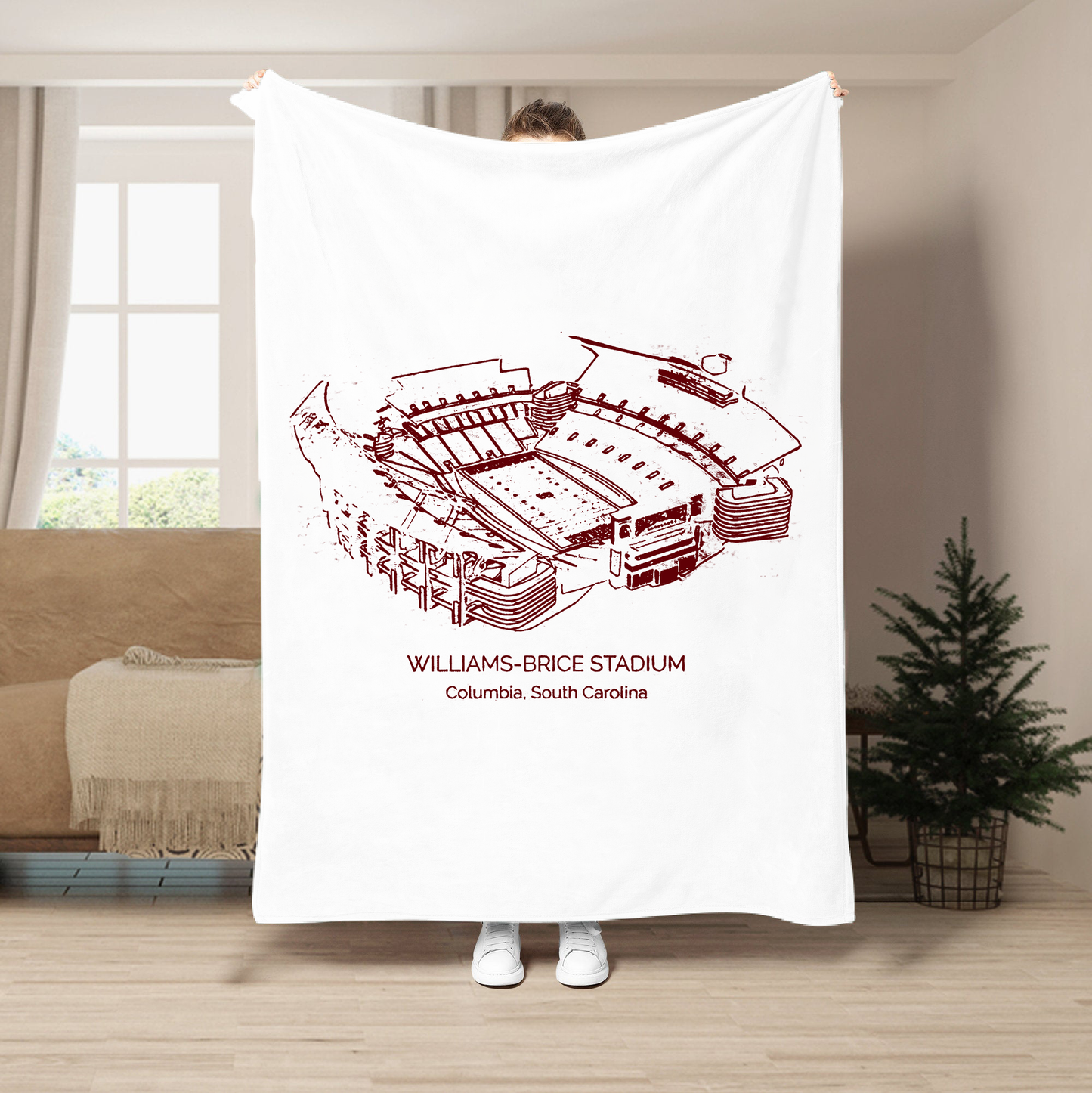 Williams–Brice Stadium - College Football Blanket,South Carolina Gamecocks football