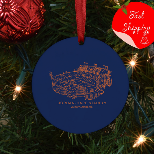 Jordan-Hare Stadium - Auburn Tigers football,College Football Ceramic Christmas Ornament