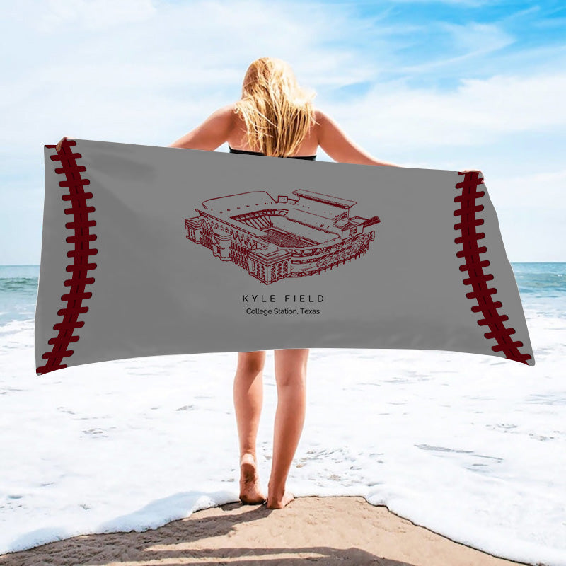 Kyle Field - Texas A&M Aggies football, College Football Stadium Beach Towel