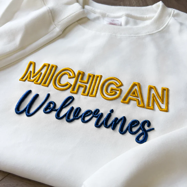 Custom PUFF Embroidery Sweatshirt,College Team Sweatshirt