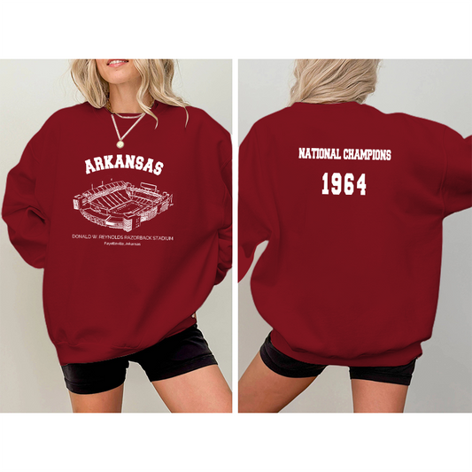 Arkansas Razorbacks Stadium Champion Unisex Crewneck Sweatshirt