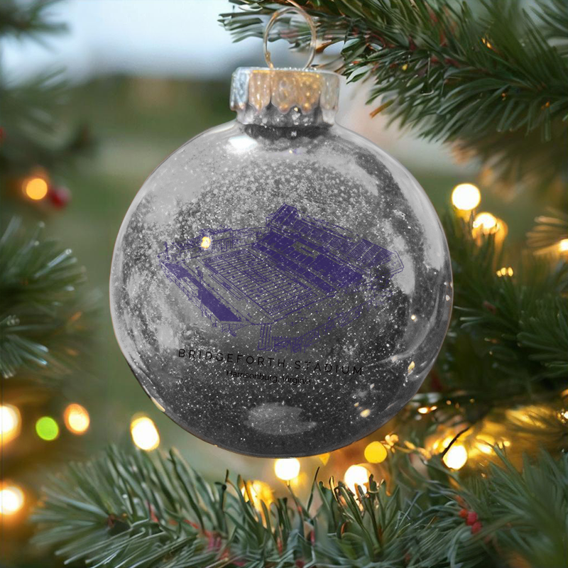 Personalized Bridgeforth Stadium - James Madison Dukes football Christmas Glitter Ornament Ball, Xmas Football Stadium Ball