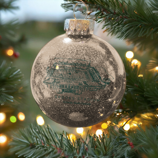 Personalized Brooks Stadium - Coastal Carolina Chanticleers football Christmas Glitter Ornament Ball, Xmas Football Stadium Ball