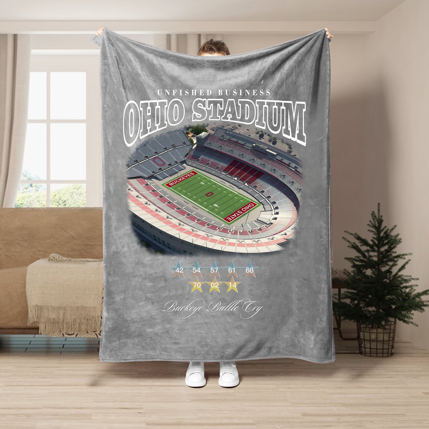 Unfinished Business Blanket-Ohio Stadium