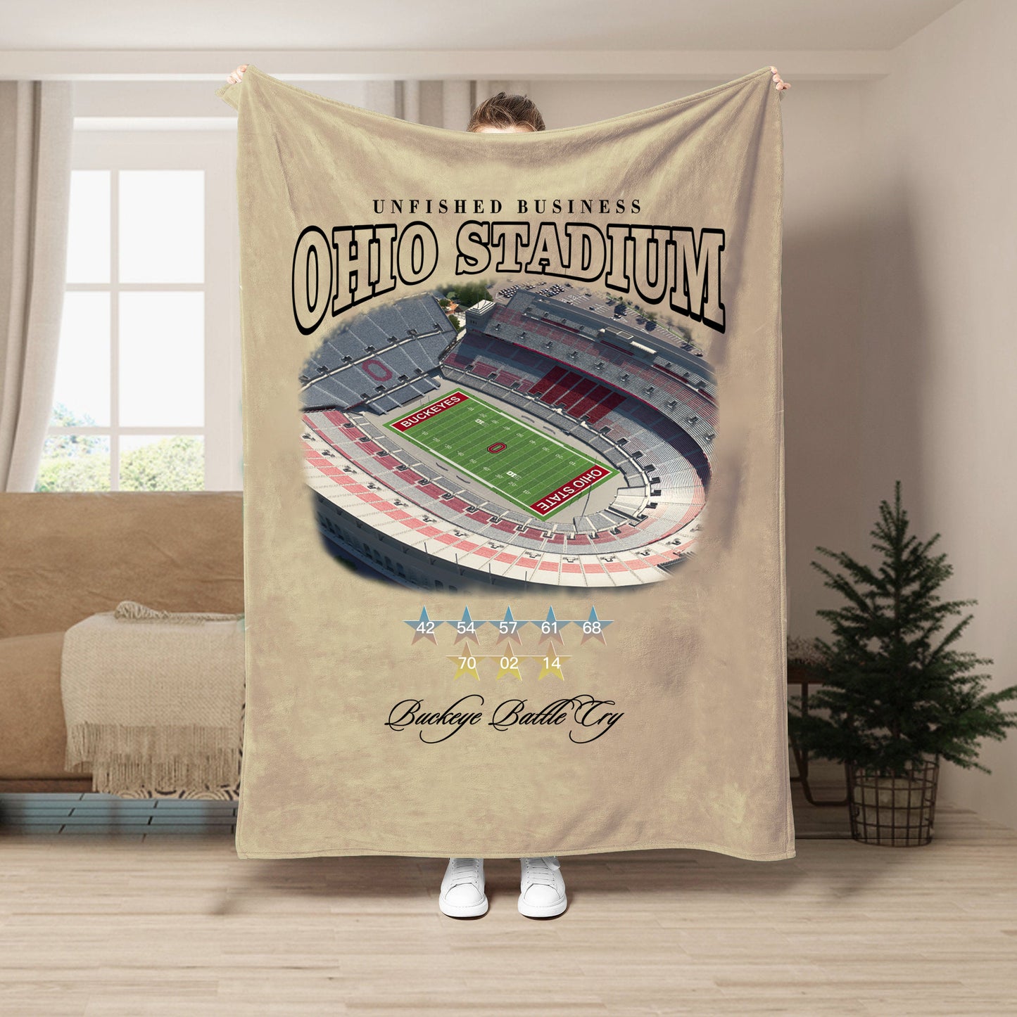 Unfinished Business Blanket-Ohio Stadium