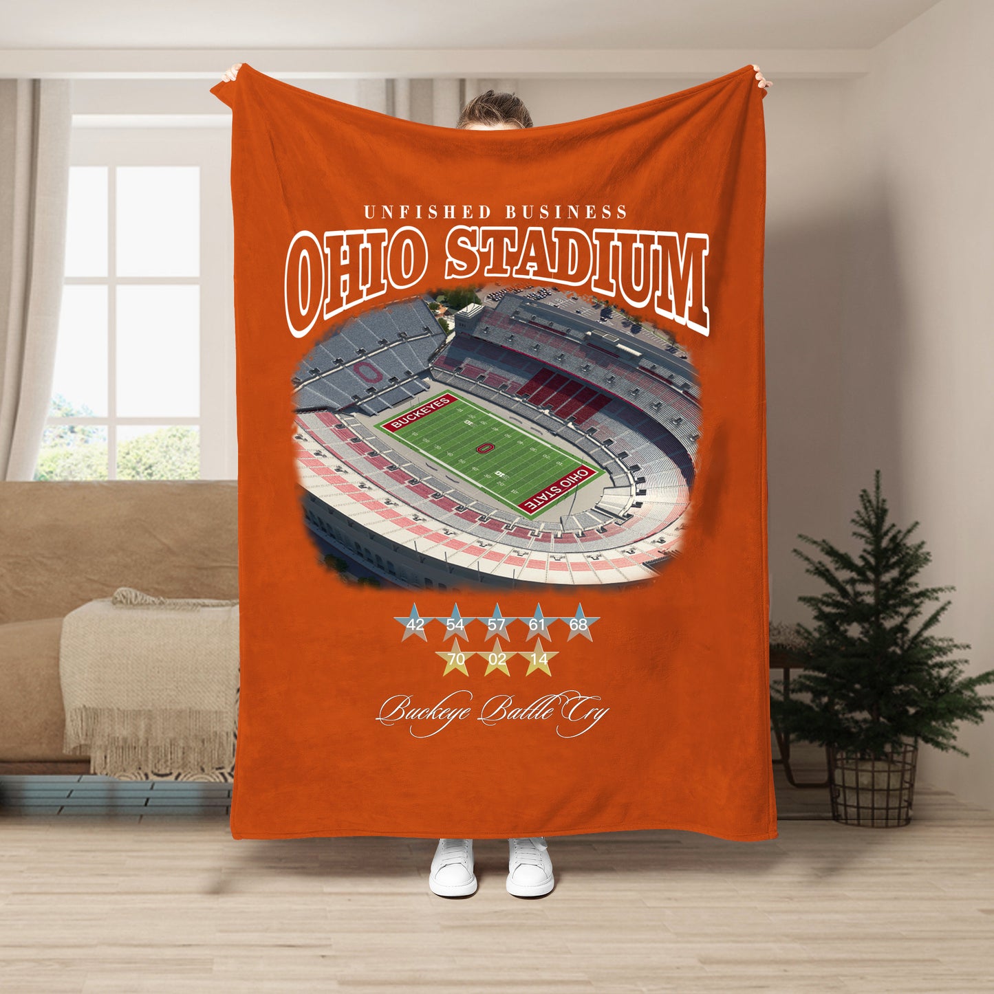 Unfinished Business Blanket-Ohio Stadium