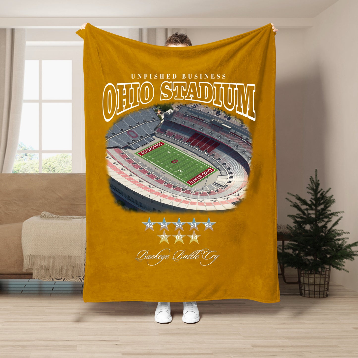 Unfinished Business Blanket-Ohio Stadium