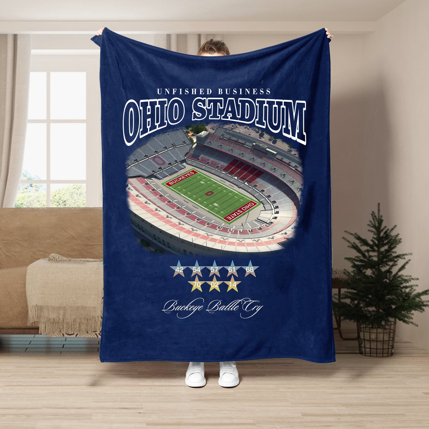 Unfinished Business Blanket-Ohio Stadium