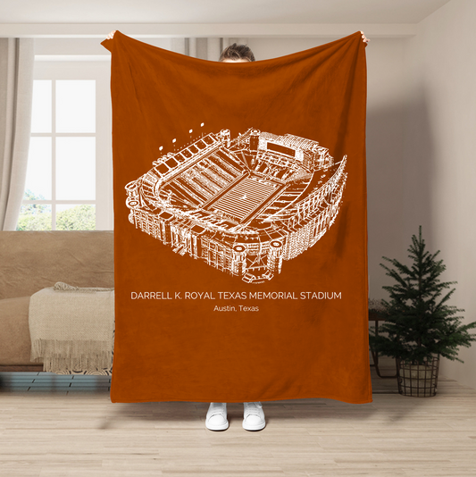 Darrell K Royal–Texas Memorial Stadium - Texas Longhorns football,College Football Blanket