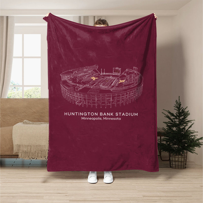 Huntington Bank Stadium- Minnesota Golden Gophers football,College Football Blanket