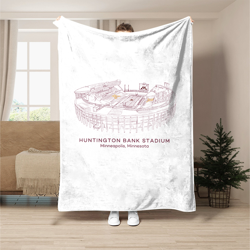 Huntington Bank Stadium- Minnesota Golden Gophers football,College Football Blanket