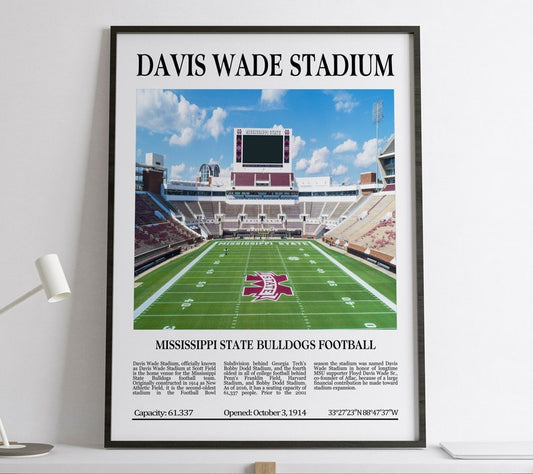 Davis Wade Stadium Digital Printable Frame/Poster