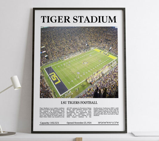 Tiger Stadium Digital Printable Frame/Poster