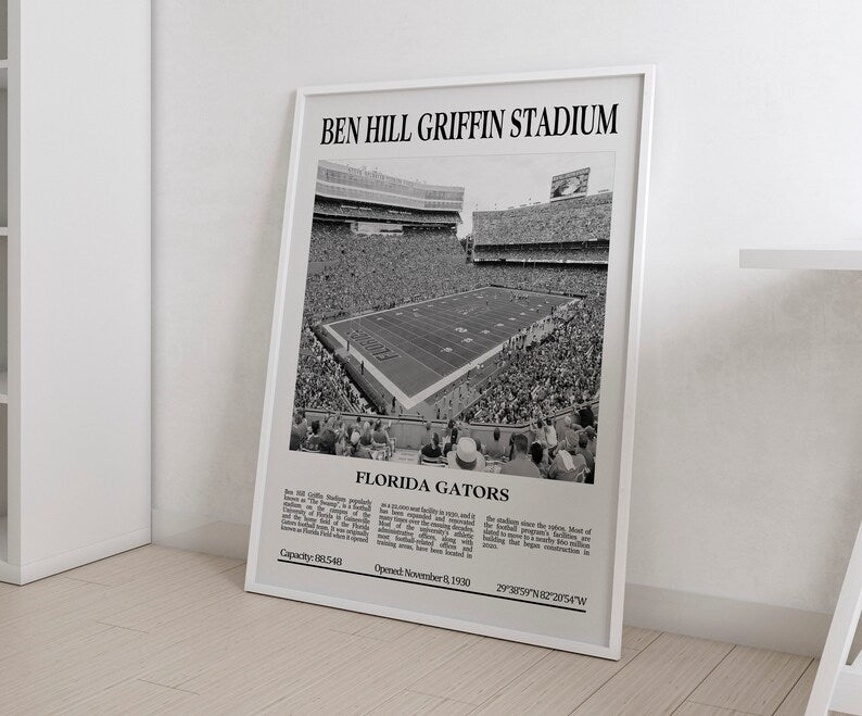 Ben Hill Griffin Stadium Digital Printable Frame/Poster