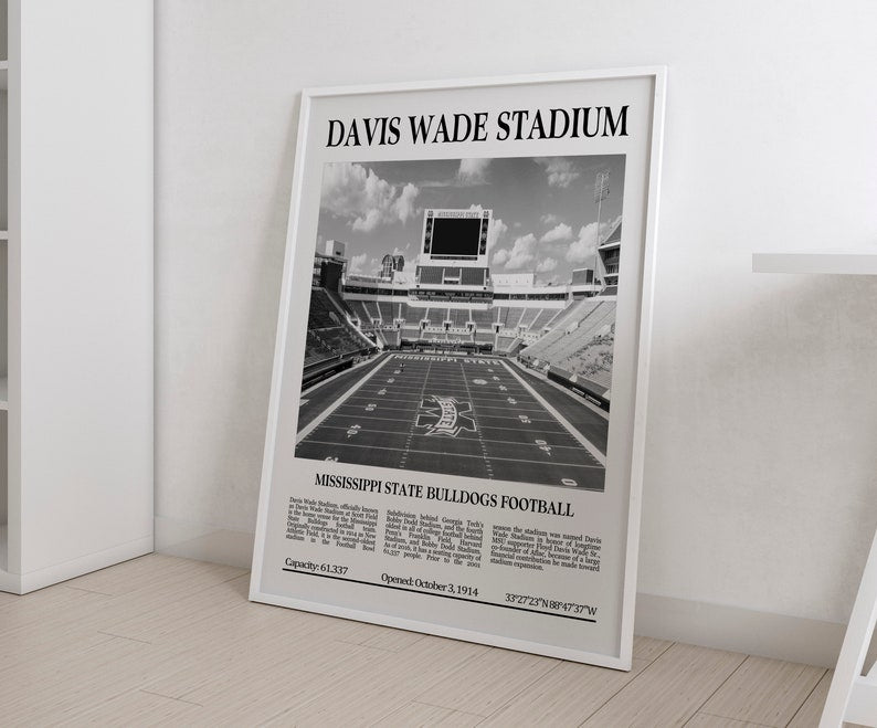 Davis Wade Stadium Digital Printable Frame/Poster