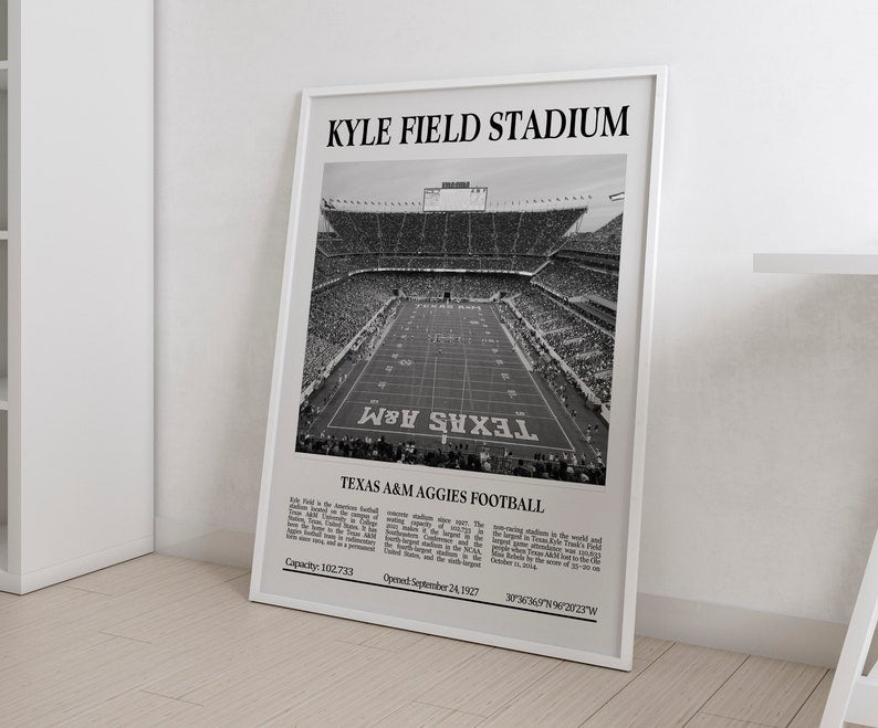 Kyle Field Stadium Digital Printable Frame/Poster