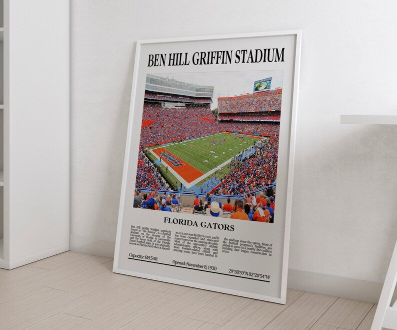 Ben Hill Griffin Stadium Digital Printable Frame/Poster