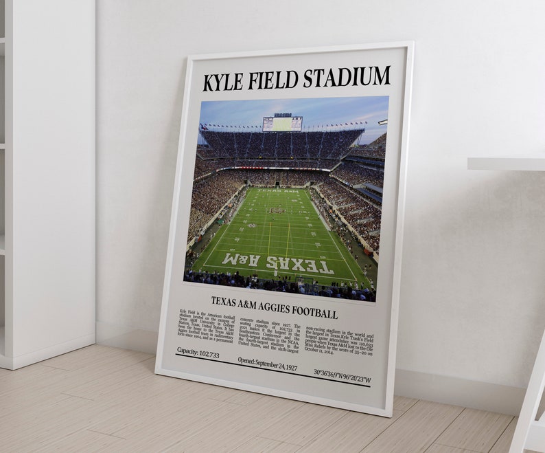 Kyle Field Stadium Digital Printable Frame/Poster