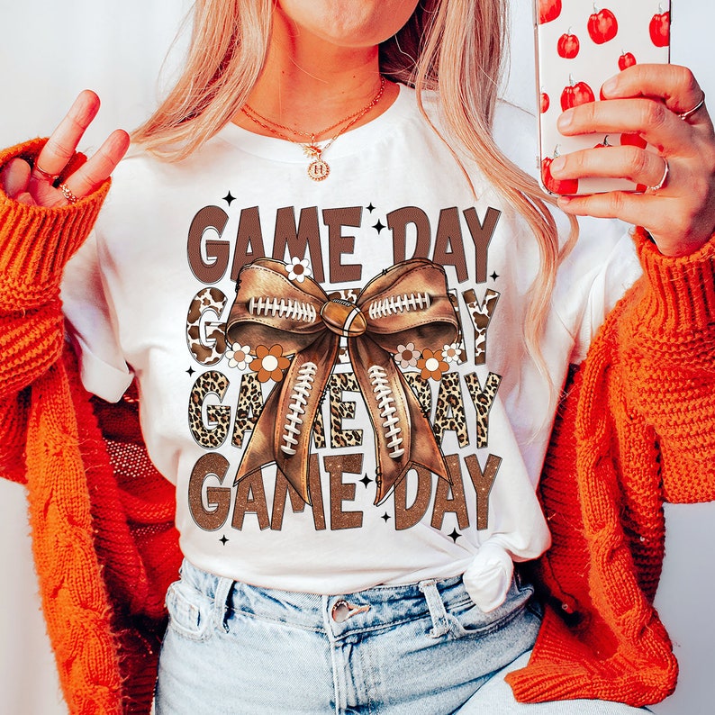 Coquette Football Bow Sweatshirt/Hoodie/T-shirt, Gift For Sports Lover