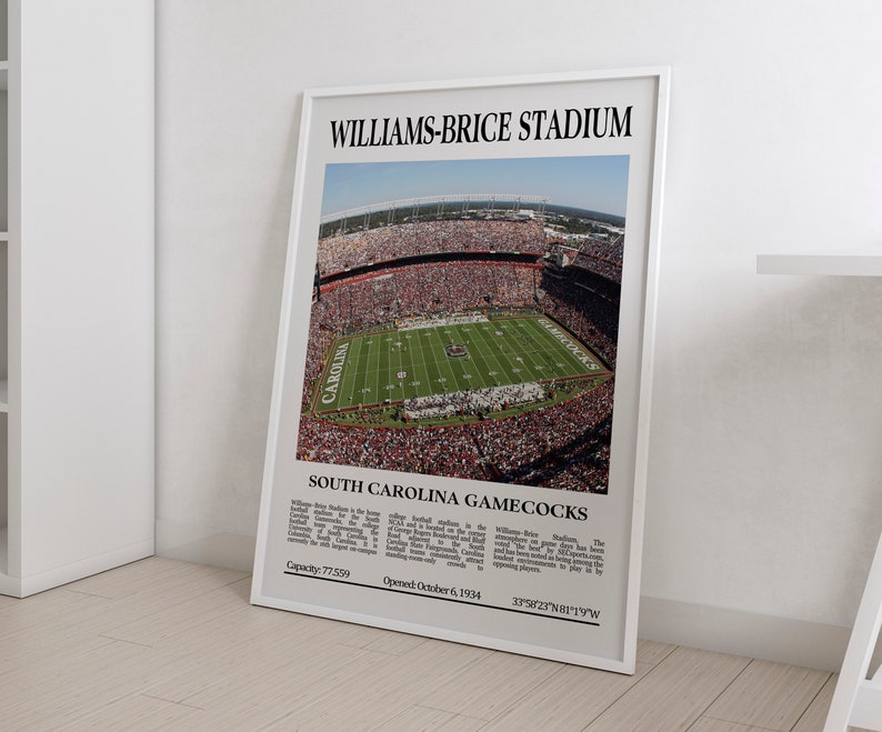 Williams-Brice Stadium Digital Printable Frame/Poster