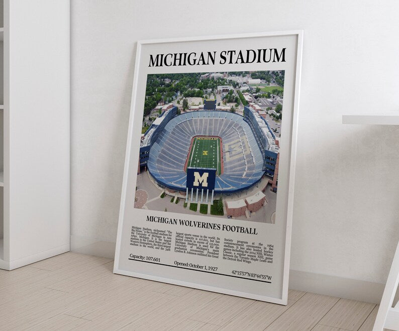 Michigan Stadium Digital Printable Frame/Poster