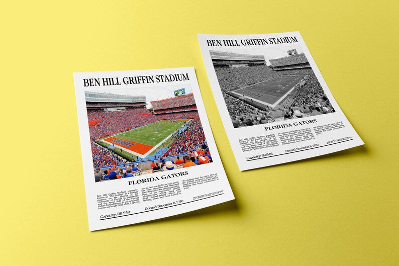 Ben Hill Griffin Stadium Digital Printable Frame/Poster