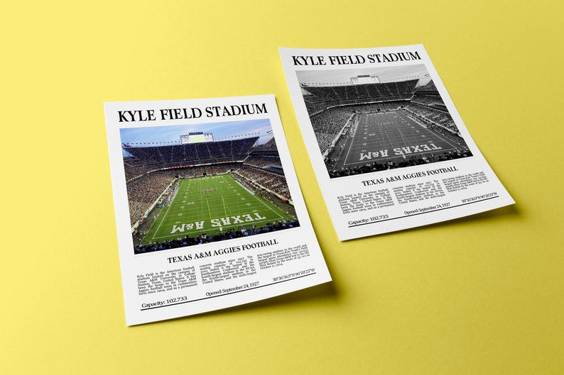 Kyle Field Stadium Digital Printable Frame/Poster