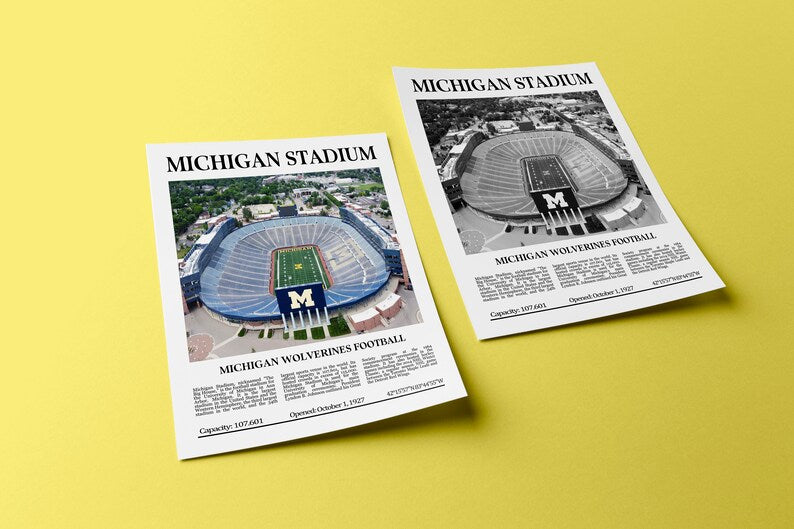 Michigan Stadium Digital Printable Frame/Poster