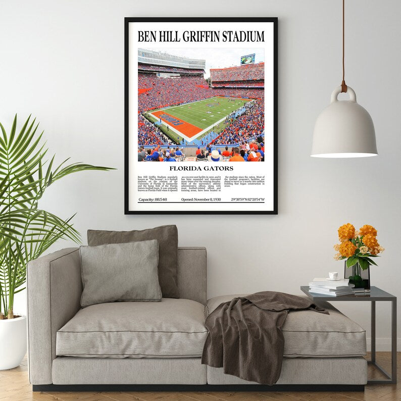 Ben Hill Griffin Stadium Digital Printable Frame/Poster