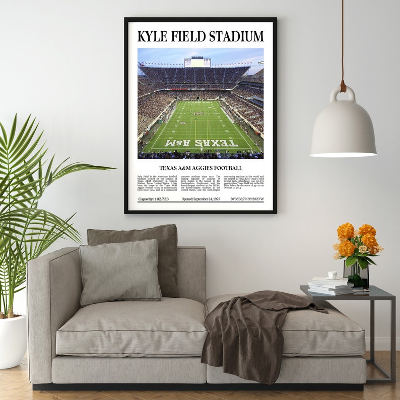 Kyle Field Stadium Digital Printable Frame/Poster